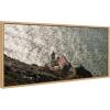 imageKate and Laurel Sylvie Point Reyes Lighthouse No 1 Framed Canvas Wall Art by Crystal Lynn Collins 40x18 Natural Coastal Ocean Landscape Art for Wall
