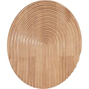 imageKate and Laurel Furrow Modern Arches Round Wood Art Plaque 24 Inch Diameter Natural Wood Contemporary Carved Wooden Wall Art with Rounded Dimensional Rainbow DesignNatural Wood