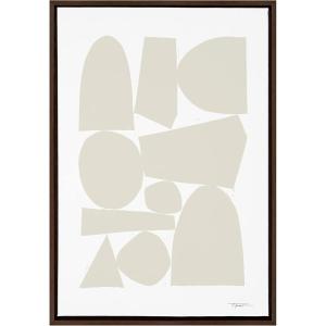 imageKate and Laurel Sylvie Constructed II Neutral Framed Canvas Wall Art by Statement Goods 23x33 Gold Minimalist Modern Art for WallBrown