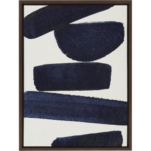 imageKate and Laurel Sylvie Japandi 26 Framed Canvas Wall Art by Rocket Jack 18x24 Brown Abstract Art Print for Wall