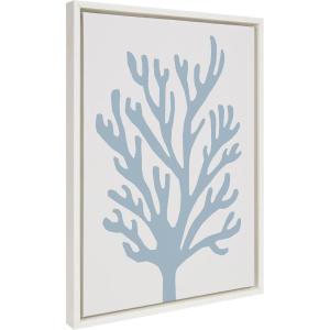 imageKate and Laurel Sylvie Neutral Abstract Aztec Shapes Panel Framed Canvas Wall Art by The Creative Bunch Studio 18x40 NaturalWhite