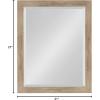 imageDesignOvation Beatrice Framed Decorative Rectangle Wall Mirror 27x39 Rustic BrownRustic Brown