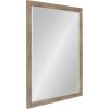 imageDesignOvation Beatrice Framed Decorative Rectangle Wall Mirror 27x39 Rustic BrownRustic Brown