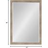 imageDesignOvation Beatrice Framed Decorative Rectangle Wall Mirror 27x39 Rustic BrownRustic Brown