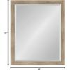 imageDesignOvation Beatrice Framed Decorative Rectangle Wall Mirror 27x39 Rustic BrownRustic Brown