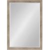 imageDesignOvation Beatrice Framed Decorative Rectangle Wall Mirror 27x39 Rustic BrownRustic Brown