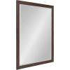 imageDesignOvation Beatrice Framed Decorative Rectangle Wall Mirror 27x39 Rustic BrownWalnut Brown