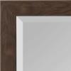 imageDesignOvation Beatrice Framed Decorative Rectangle Wall Mirror 27x39 Rustic BrownWalnut Brown