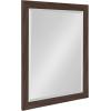 imageDesignOvation Beatrice Framed Decorative Rectangle Wall Mirror 27x39 Rustic BrownWalnut Brown