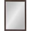 imageDesignOvation Beatrice Framed Decorative Rectangle Wall Mirror 27x39 Rustic BrownWalnut Brown