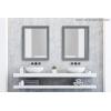 imageDesignOvation Bosc Framed Decorative Rectangle Wall Mirror 22 x 28 Gray Transitional Rectangular Vanity Mirror for Use as Bathroom Mirror for Over Sink or Refined Entryway MirrorGrey