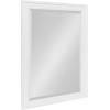 imageDesignOvation Bosc Framed Decorative Rectangle Wall Mirror 22 x 28 Gray Transitional Rectangular Vanity Mirror for Use as Bathroom Mirror for Over Sink or Refined Entryway MirrorWhite