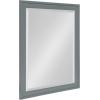 imageDesignOvation Bosc Framed Decorative Rectangle Wall Mirror 22 x 28 Gray Transitional Rectangular Vanity Mirror for Use as Bathroom Mirror for Over Sink or Refined Entryway MirrorGrey