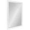 imageDesignOvation Bosc Framed Decorative Rectangle Wall Mirror 22 x 28 Gray Transitional Rectangular Vanity Mirror for Use as Bathroom Mirror for Over Sink or Refined Entryway MirrorWhite