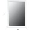 imageDesignOvation Bosc Framed Decorative Rectangle Wall Mirror 22 x 28 Gray Transitional Rectangular Vanity Mirror for Use as Bathroom Mirror for Over Sink or Refined Entryway MirrorWhite