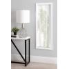 imageDesignOvation Bosc Framed Decorative Rectangle Wall Mirror 22 x 28 Gray Transitional Rectangular Vanity Mirror for Use as Bathroom Mirror for Over Sink or Refined Entryway MirrorWhite