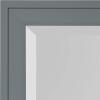 imageDesignOvation Bosc Framed Decorative Rectangle Wall Mirror 22 x 28 Gray Transitional Rectangular Vanity Mirror for Use as Bathroom Mirror for Over Sink or Refined Entryway MirrorGrey