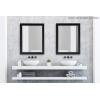imageDesignOvation Bosc Framed Decorative Rectangle Wall Mirror 22 x 28 Gray Transitional Rectangular Vanity Mirror for Use as Bathroom Mirror for Over Sink or Refined Entryway MirrorBlack