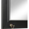 imageDesignOvation Kate and Laurel Pub Mirrors with 5 Metal Hooks WhiteBlack