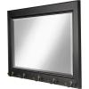 imageDesignOvation Kate and Laurel Pub Mirrors with 5 Metal Hooks WhiteBlack