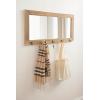 imageDesignOvation Kate and Laurel Pub Mirrors with 5 Metal Hooks WhiteGrey