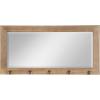 imageDesignOvation Kate and Laurel Pub Mirrors with 5 Metal Hooks WhiteGrey