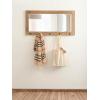 imageDesignOvation Kate and Laurel Pub Mirrors with 5 Metal Hooks WhiteGrey