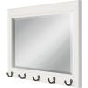 imageDesignOvation Kate and Laurel Pub Mirrors with 5 Metal Hooks WhiteWhite