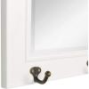 imageDesignOvation Kate and Laurel Pub Mirrors with 5 Metal Hooks WhiteWhite