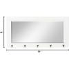 imageDesignOvation Kate and Laurel Pub Mirrors with 5 Metal Hooks WhiteWhite