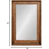 imageKate and Laurel Basking Vertical Wood Wall Mirror with Shelf Warm Caramel Brown 24 x 36Brown