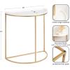 imageKate and Laurel Dorrah MidCentury HalfCircle Console Table for Entryway Storage and Decor 28x14x30 WhiteGold