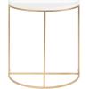 imageKate and Laurel Dorrah MidCentury HalfCircle Console Table for Entryway Storage and Decor 28x14x30 WhiteGold