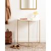 imageKate and Laurel Dorrah MidCentury HalfCircle Console Table for Entryway Storage and Decor 28x14x30 WhiteGold