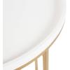 imageKate and Laurel Dorrah MidCentury HalfCircle Console Table for Entryway Storage and Decor 28x14x30 WhiteGold