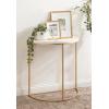 imageKate and Laurel Dorrah MidCentury HalfCircle Console Table for Entryway Storage and Decor 28x14x30 WhiteGold