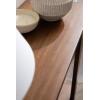 imageKate and Laurel Foxford Tiered Rectangle Console Table 42 x 14 x 30 Walnut Brown Transitional TwoTier Wood Entryway Table with Storage for Use as Living Room Behind Couch TableWalnut Brown