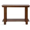 imageKate and Laurel Foxford Tiered Rectangle Console Table 42 x 14 x 30 Walnut Brown Transitional TwoTier Wood Entryway Table with Storage for Use as Living Room Behind Couch TableWalnut Brown