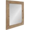 imageKate and Laurel Garvey Wood Framed Wall Mirror 36x30 Rustic WhiteRustic Brown