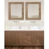 imageKate and Laurel Garvey Wood Framed Wall Mirror 36x30 Rustic WhiteRustic Brown