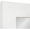 imageKate and Laurel Garvey Wood Framed Wall Mirror 36x30 Rustic WhiteWhite