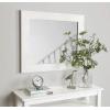 imageKate and Laurel Garvey Wood Framed Wall Mirror 36x30 Rustic WhiteWhite