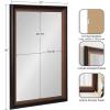 imageKate and Laurel Gotley Transitional Rectangle Wall Mirror 24 x 36 Bronze Modern Rectangular Statement Mirror with Ombre Finish and Scooped Frame ProfileBronze