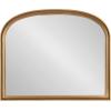 imageKate and Laurel Hatherleigh Modern Arched Wooden Wall Mirror 34 x 28 Rustic Brown Decorative Wood Basket Arch Mirror for Use as Vanity Bathroom Accent or Living Room Mantel DecorGold