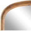 imageKate and Laurel Hatherleigh Modern Arched Wooden Wall Mirror 34 x 28 Rustic Brown Decorative Wood Basket Arch Mirror for Use as Vanity Bathroom Accent or Living Room Mantel DecorRustic Brown