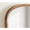 imageKate and Laurel Hatherleigh Modern Arched Wooden Wall Mirror 34 x 28 Rustic Brown Decorative Wood Basket Arch Mirror for Use as Vanity Bathroom Accent or Living Room Mantel DecorRustic Brown