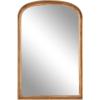 imageKate and Laurel Hatherleigh Modern Arched Wooden Wall Mirror 34 x 28 Rustic Brown Decorative Wood Basket Arch Mirror for Use as Vanity Bathroom Accent or Living Room Mantel DecorRustic Brown