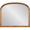 imageKate and Laurel Hatherleigh Modern Arched Wooden Wall Mirror 34 x 28 Rustic Brown Decorative Wood Basket Arch Mirror for Use as Vanity Bathroom Accent or Living Room Mantel DecorRustic Brown