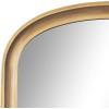 imageKate and Laurel Hatherleigh Modern Arched Wooden Wall Mirror 34 x 28 Rustic Brown Decorative Wood Basket Arch Mirror for Use as Vanity Bathroom Accent or Living Room Mantel DecorGold