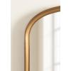 imageKate and Laurel Hatherleigh Modern Arched Wooden Wall Mirror 34 x 28 Rustic Brown Decorative Wood Basket Arch Mirror for Use as Vanity Bathroom Accent or Living Room Mantel DecorGold